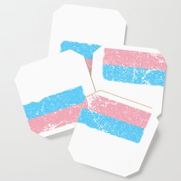 Weathered Trans Pride Flag Coaster