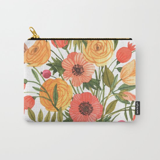 Garden Flowers Carry-All Pouch