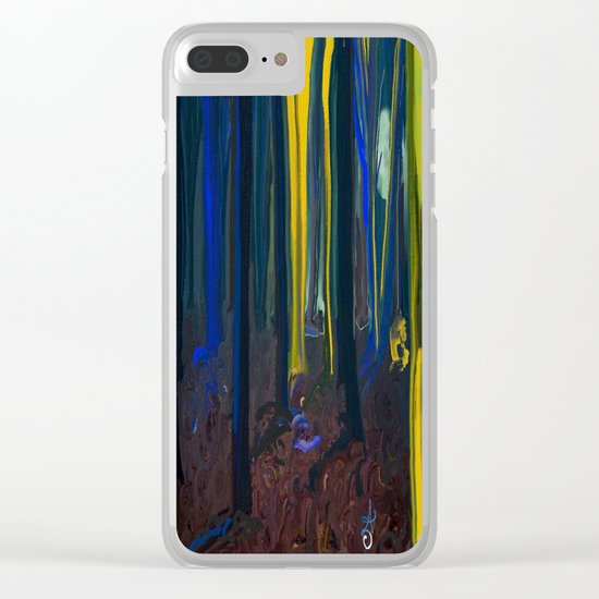 Stay Wild Yellow Moon Clear iPhone Case