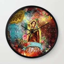 Katniss - Girl on Fire Wall Clock