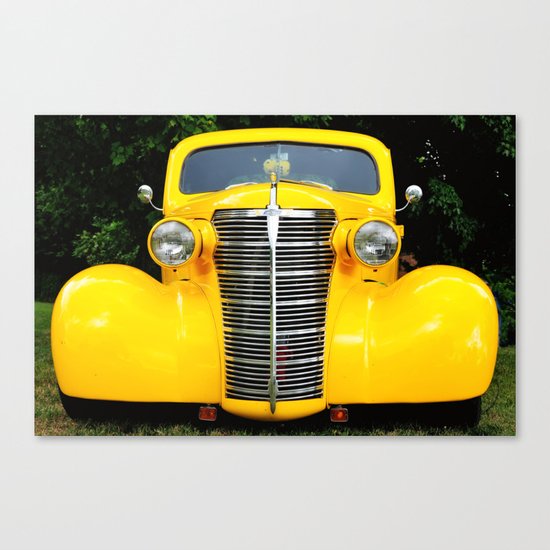 Yellow Chevy Canvas Print