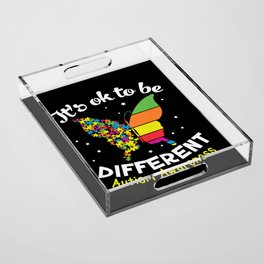 It's OK To Be Different Autism Awareness Acrylic Tray