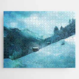 Snow Covered Mountain Jigsaw Puzzle