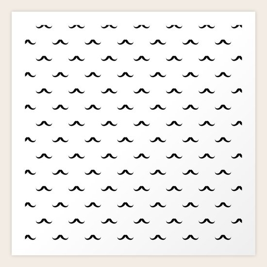 mustache Art Print
