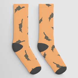 Halloween Black Cat Pattern Socks