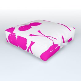 Pink neon Cherry Outdoor Floor Cushion
