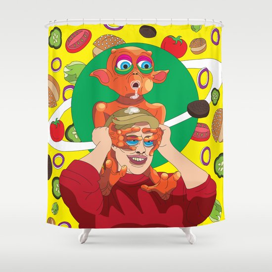 Mysterious Alien Creature. Shower Curtain
