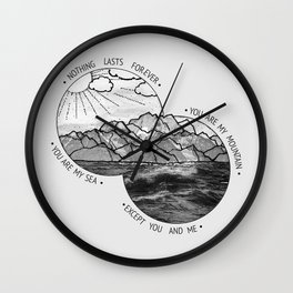 mountains-biffy clyro Wall Clock