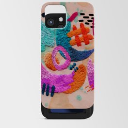abstract embroidery iPhone Card Case