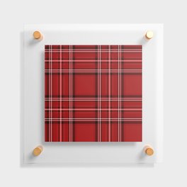 Red Scottish Tartan  Floating Acrylic Print