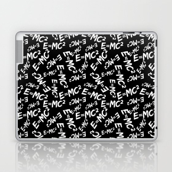 Special Relativity pattern black and white Laptop & iPad Skin