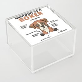 Anatomy Of A Boxer Sweet Dog Puppy Acrylic Box