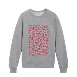 Strawberry fruit pattern Kids Crewneck