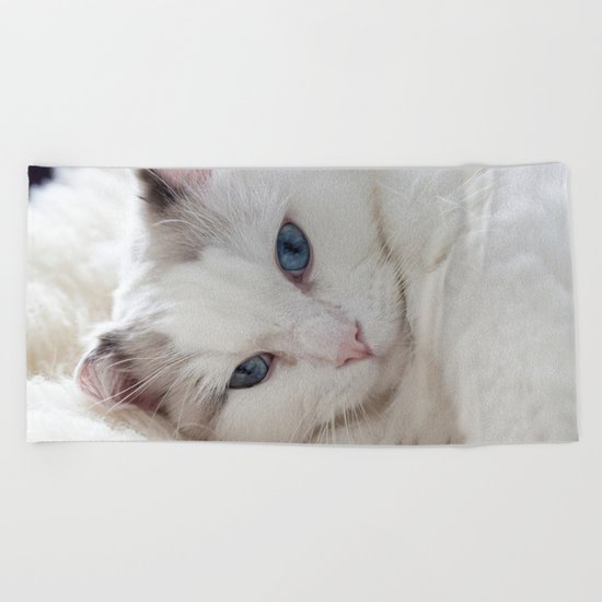 Bedroom eyes Beach Towel