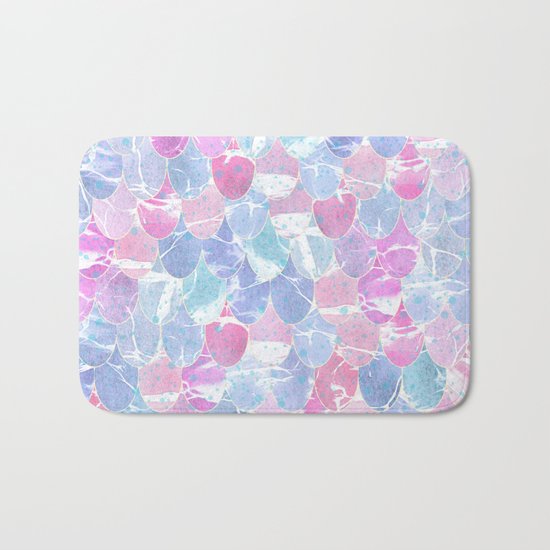 Abstract Mermaid Scales Pattern Bath Mat
