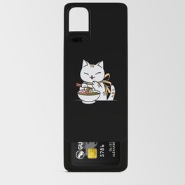 Kawaii Anime Cat Eating Ramen Cute Japanese Kitty Android Card Case