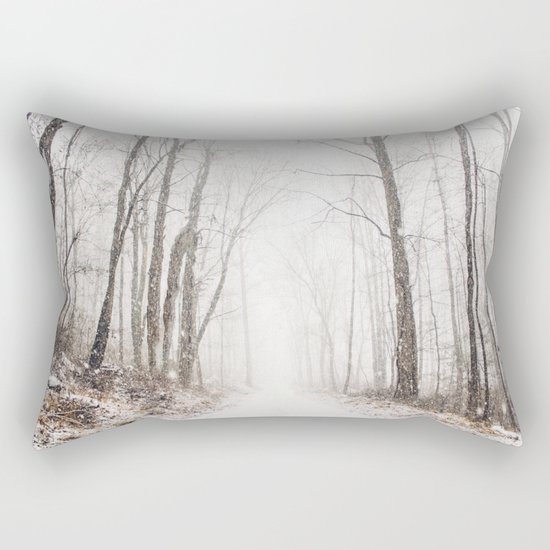 Winter path #photography #society6 Rectangular Pillow