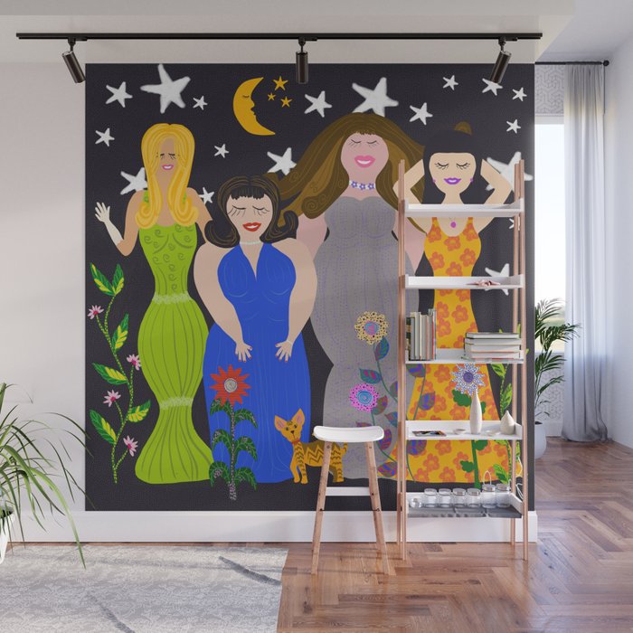 Beauty Is All Around Us - Women - Stars - Moon Wall Mural