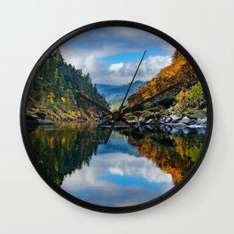 Rogue River Reflections Wall Clock