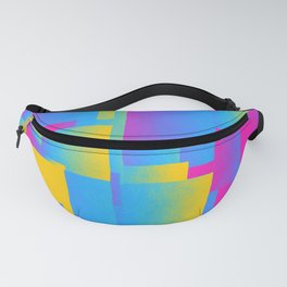 Pansexual Pride Overlapping Textured Rectangles Fanny Pack