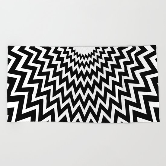 it makes me dizzy Beach Towel