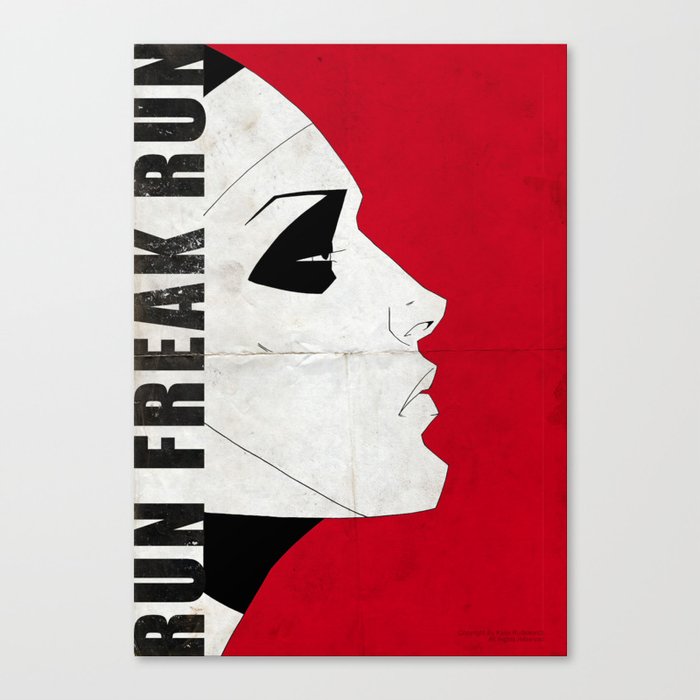 Run Freak Run - Red Canvas Print