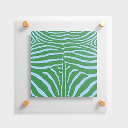 Green and Blue Zebra 275 Floating Acrylic Print