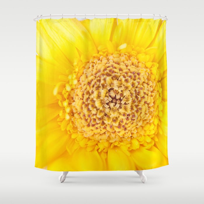 Sunny Summer Love - Yellow Gerbera #1 #decor #art #society6 Shower Curtain