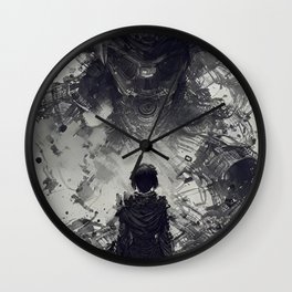 A Prayer for Kamisama Wall Clock | Graphicdesign, Scifi, Collage, Illustration, Dystopia, Digital, Sciencefiction, Kamisama, Manga 