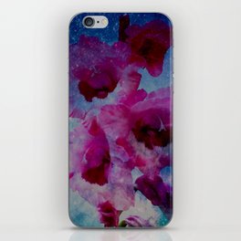 Innuendo Space Gladiola aesthetic blue galaxy flower  iPhone Skin