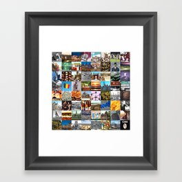Typical Belgium - collage of images of the country and history Framed Art Print