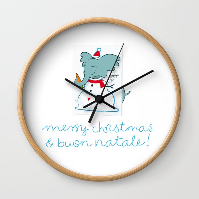 fake frosty xmas collection Wall Clock
