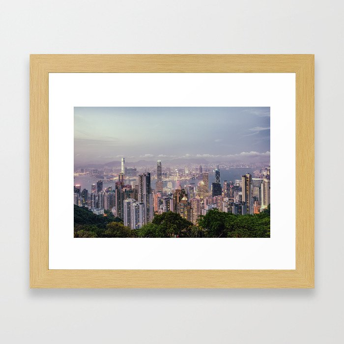 Hongkong sunset 2 Framed Art Print