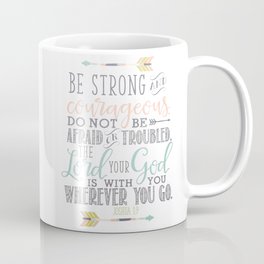 Joshua 1:9 Christian Bible Verse Typography Design Mug