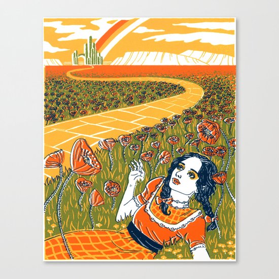 Dorothy in the Poppy Field Canvas Print
