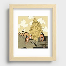Temple Monkey Recessed Framed Print