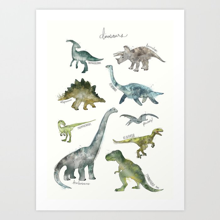Dinosaurs Kunstdrucke | Drawing, Animals, Illustration, Natur, Childrens, Dinosaurier