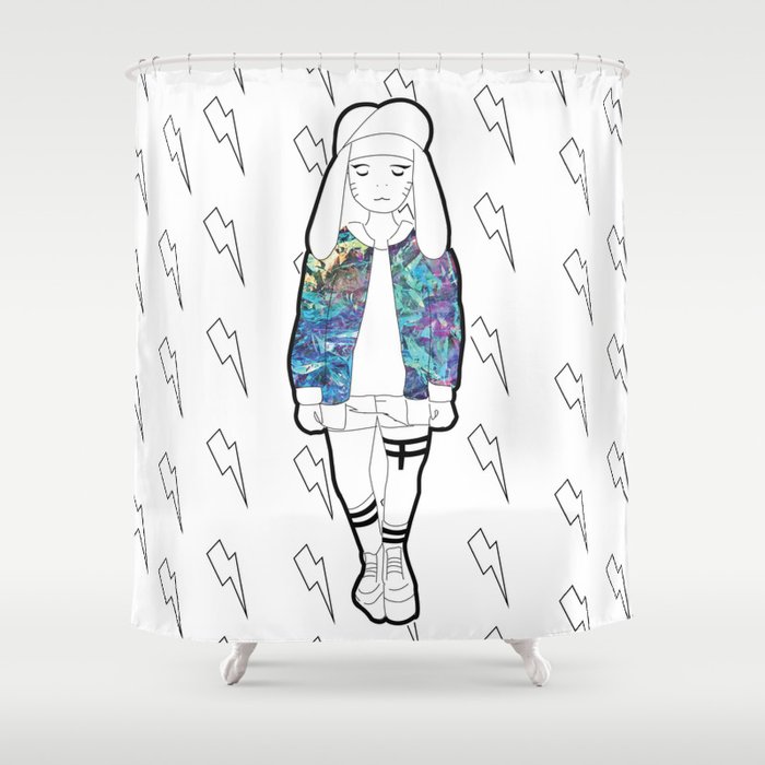 Bunny Belle / Holographic Shower Curtain