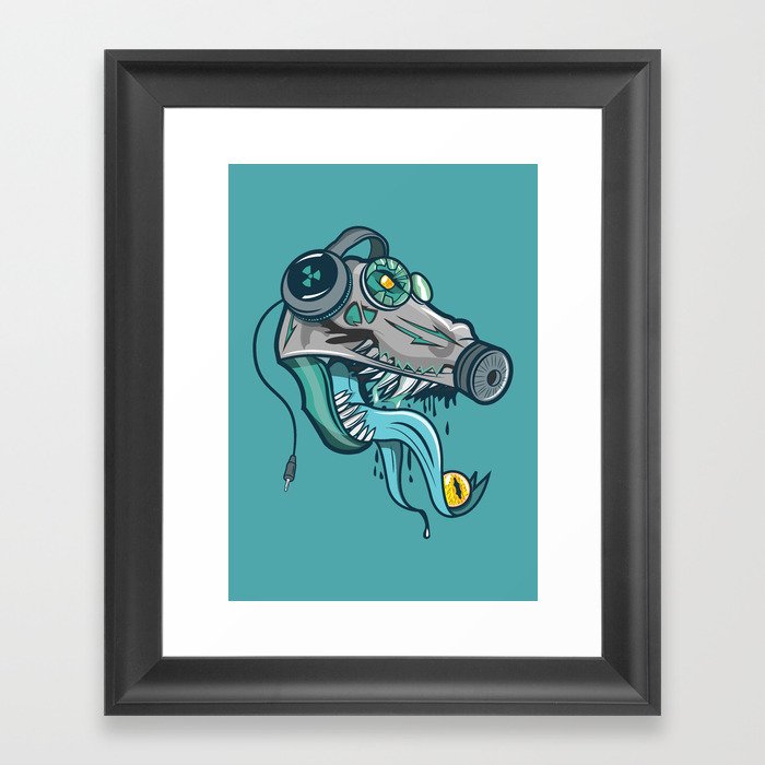 Bassss Reptile Framed Art Print