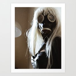Gas Mask Girl Art Print
