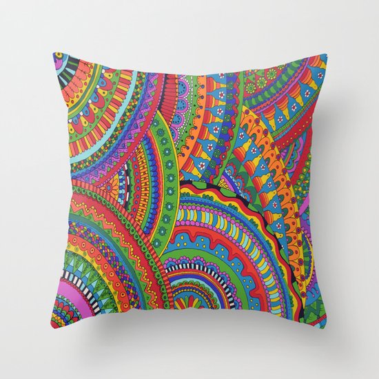 My brain happy Throw Pillow