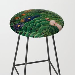 Woman Walking in an Exotic Forest, Rousseau Bar Stool