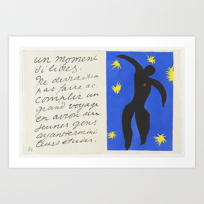 Icarus, Plate VIII by Henri Matisse Art Print