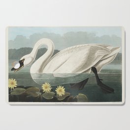 Common American Swan from Birds of America (1827) by John James Audubon  Cutting Board