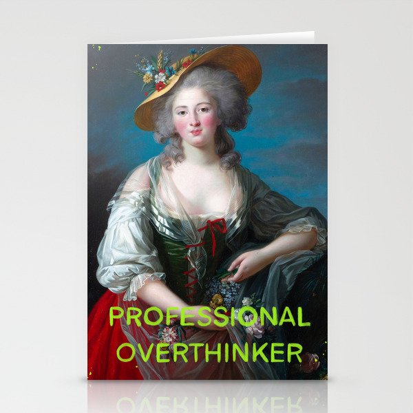 Professional overthinker- Mischievous Marie Antoinette  Stationery Cards