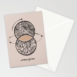 'Connection' Abstract Nature Line Texture Stationery Card