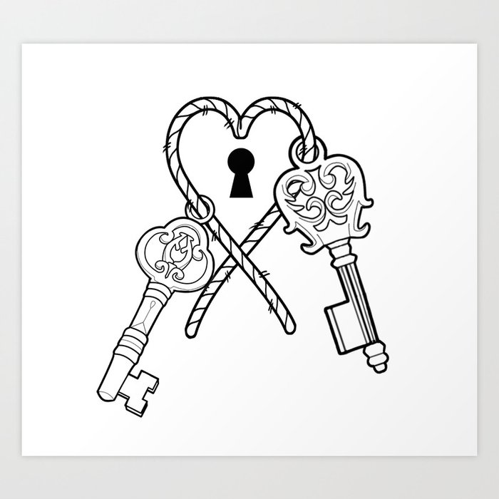 Keys To My Heart Art Print By Rbettz Society6