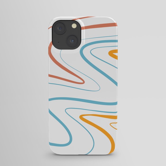 Colorful Abstract Waves - Light iPhone Case