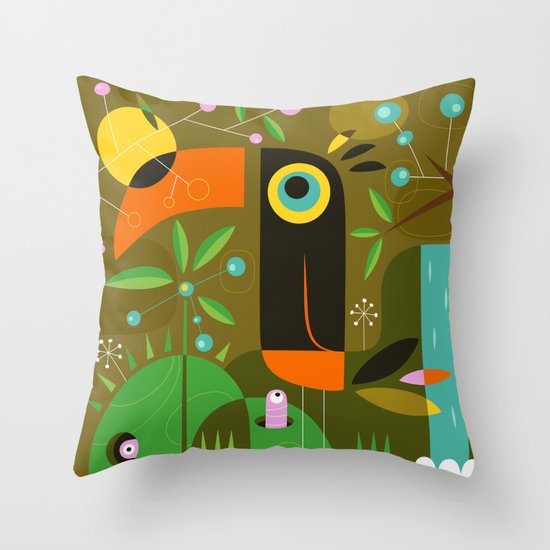 The toucan Throw Pillow