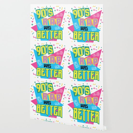 90s Rap Music Graphic Throwback Hip Hop Rapper Design Wallpaper By